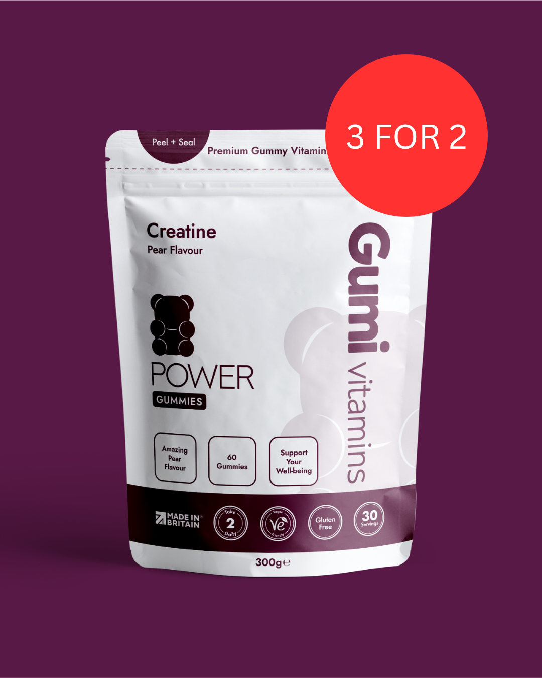 Gumi Vitamins, creatine Power, front label view