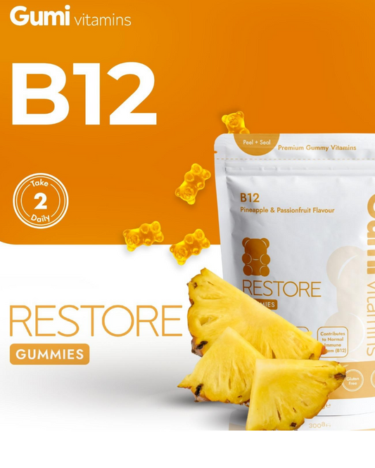 Vitamin B12 Gummies – Pineapple & Passionfruit | 60 Vegan Gummies | Dietary Supplement