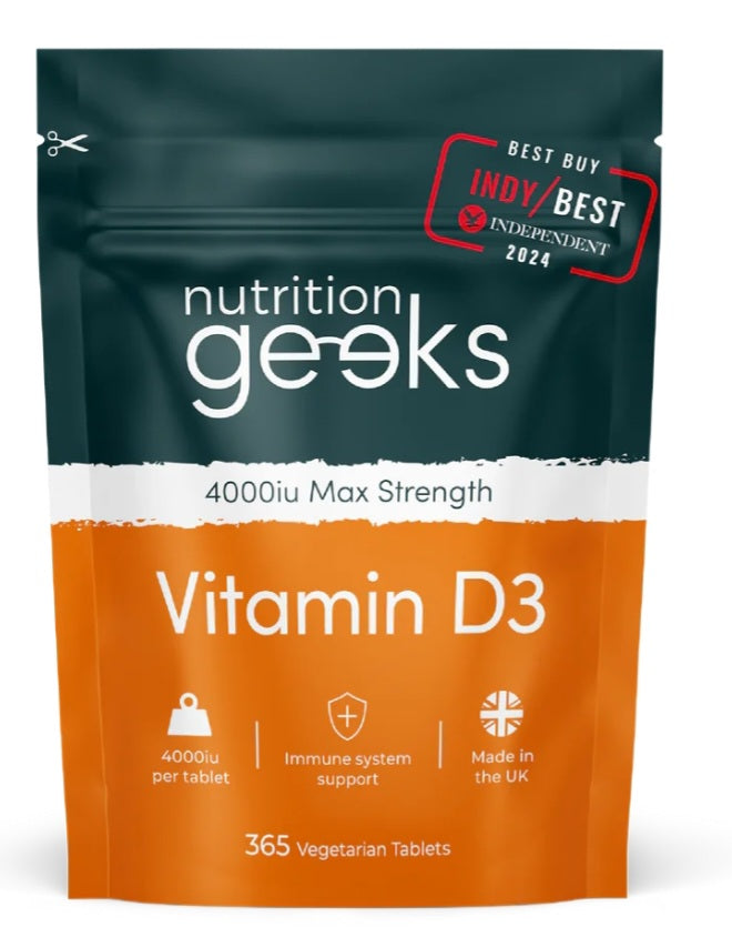 Vitamin D 4000 IU | 365 Tablets (One Year Supply) | Food Supplement