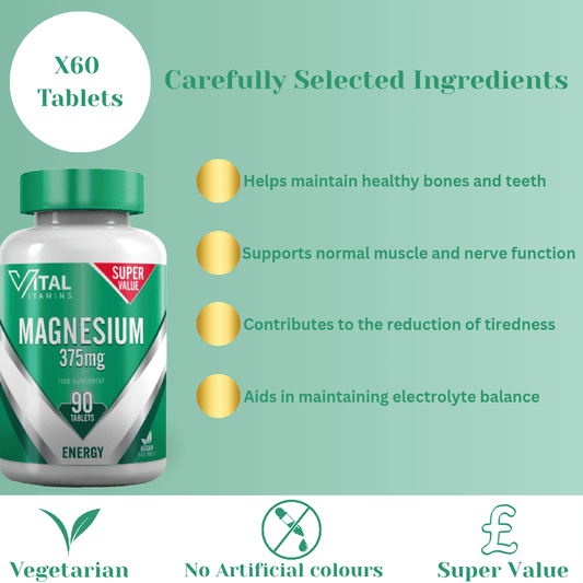 Magnesium 375mg | 90 Tablets